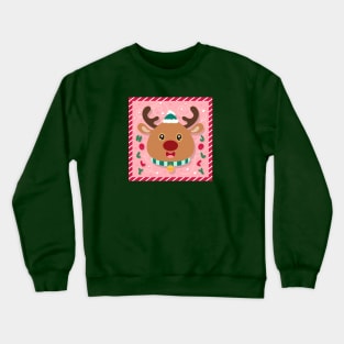 Tweely Deer  Reindeer. logo design Crewneck Sweatshirt